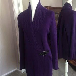 Sweater Jacket with side belt closure